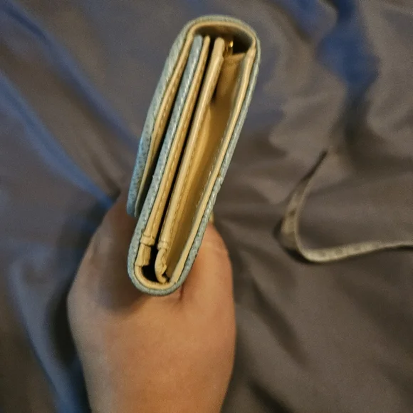 MCM Beige and Light Blue Women's Wallet Nwot - Picture 9 of 9